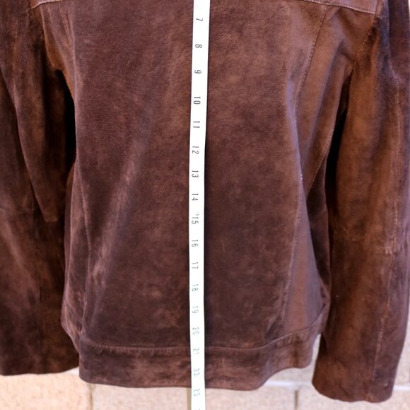 Vintage Genuine Suede Leather Jacket Uniform Petite John Paul Richard Size PM Si - Picture 11 of 16